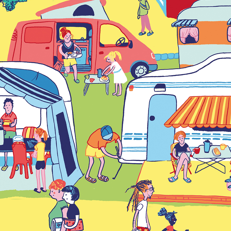 Wimmelbild - camping